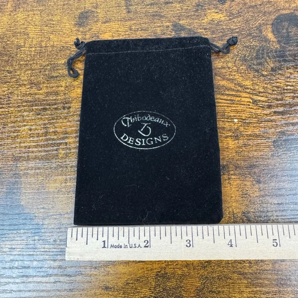 Thibodeaux Designs Black Velvet Drawstring Jewelry Gift Pouch Storage Bag